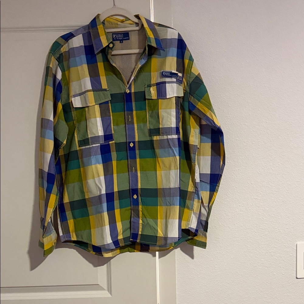 Polo by Ralph Lauren Men's Colorful Plaid Shirt Jacket